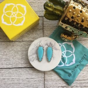Kendra Scott Earrings silver and turquoise